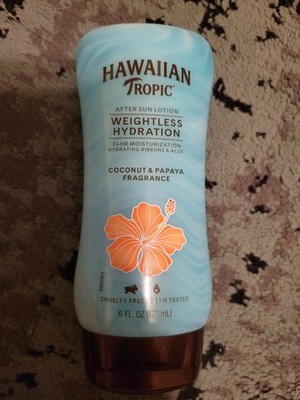 NEW Hawaiian Tropic Weightless Hydration After Sun Lotion w/Aloe 6oz Bottle