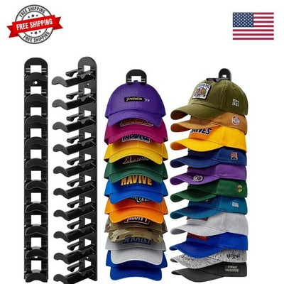 2 Pack Hat Organizer for Baseball Caps, Hat Rack for Wall Hold Up to 20 Hats,...