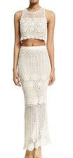 Alice & Olivia Griselda Crochet Long Maxi Skirt XS excellent condition 
