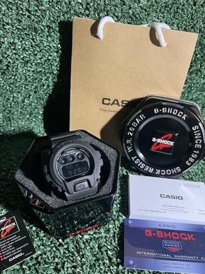 Casio G-SHOCK Digital Quartz Black Resin 200m Watch w/ Tin Box Papers