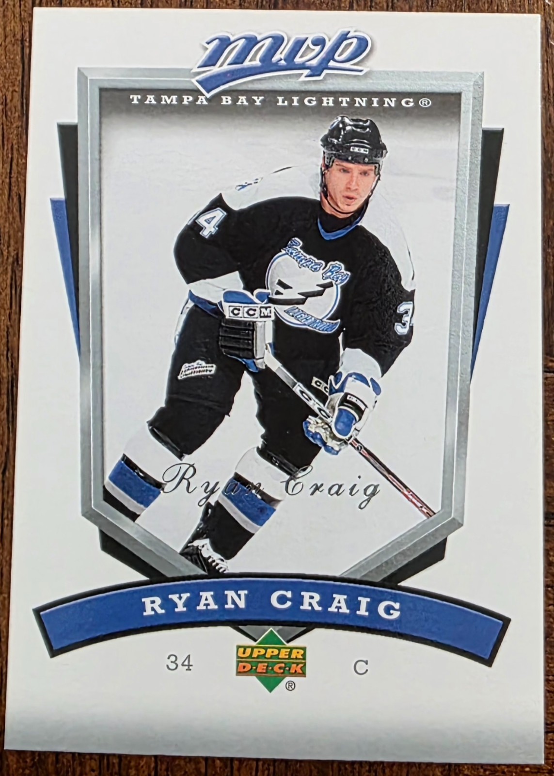 2006-07 UPPER DECK MVP RYAN CRAIG TAMPA BAY LIGHTNING CARD #266 NM/MT