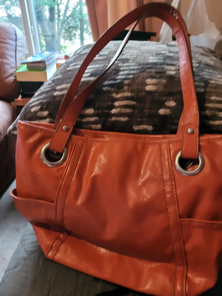 Relic Brand Ladies Large Orange Purse, Shoulder Bag. Pockets Inside. Good... - Изображение 2 из 4
