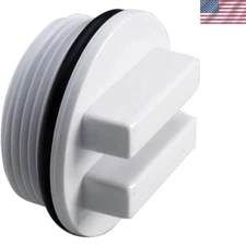 Threaded Pool Return Line Plug - Winter Freeze Protection, 8” White, Pack of 4