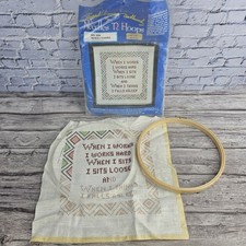 Humorous "When I Thinks" Stamped Linen Cross Stitch READ DESCRIPTION