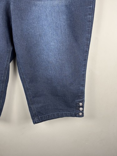 C J Banks Blue Denim Plus Size 22W Capri Jeans Inseam 20” - Picture 4 of 13