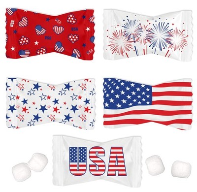 Patriotic Buttermint Candy 13 oz 100 7 Ounce (Pack of 2), red blue white