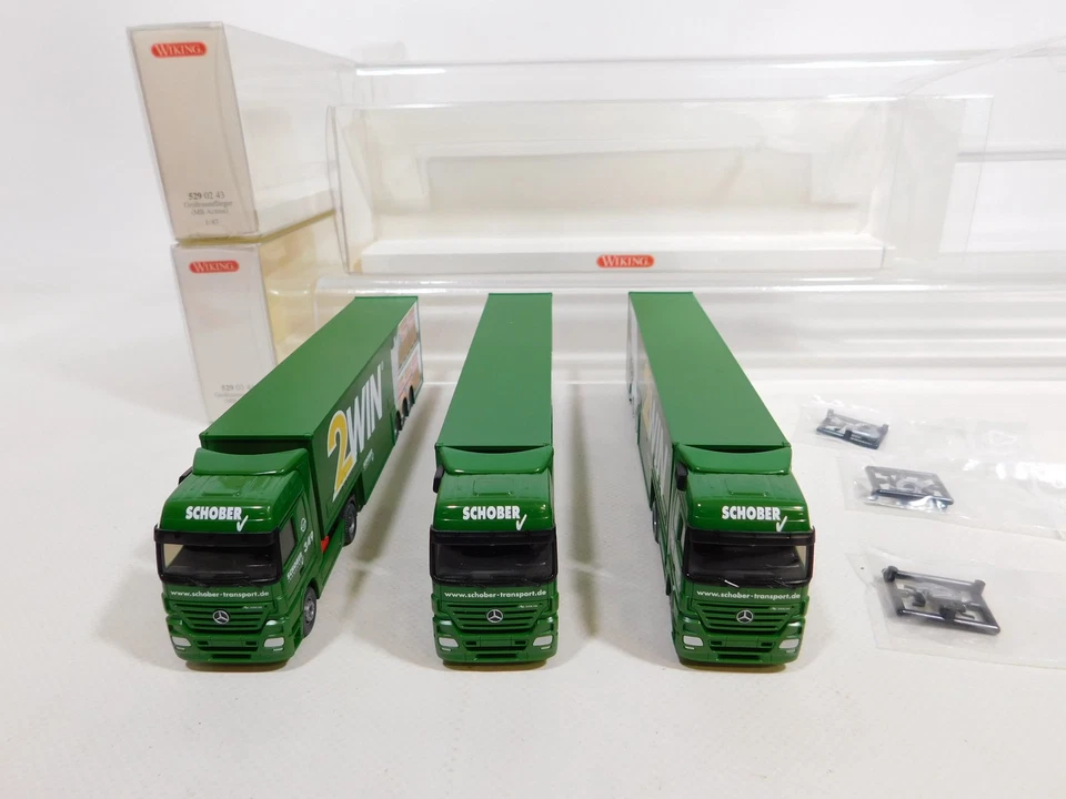 3X H0 1:87 529 02 43 Rimorchio MB Schober/2Win Mint+Box #CZ84-0,5 - Immagine 4 di 4