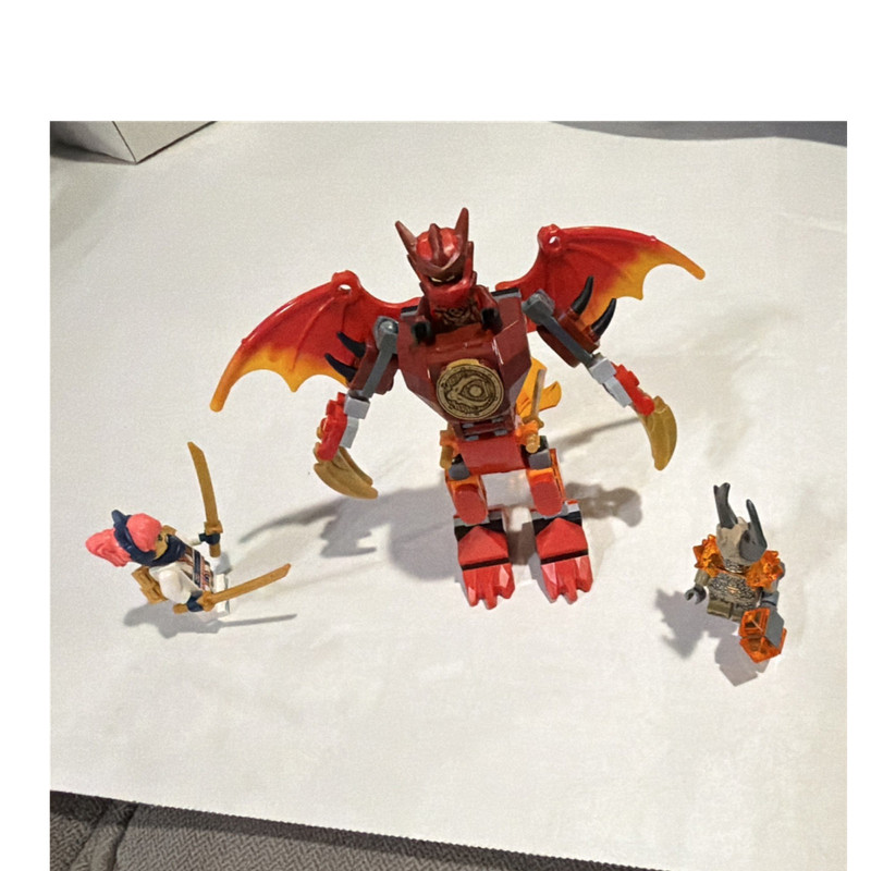 LEGO Ninjago Minifigures Ninjago Kai’s Dragon mech, Sora & Earth Monster.