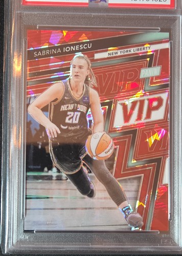 2025 Panini National Convention Vip Gold Pack - Sabrina Ionescu #3 Red /99 PSA 7