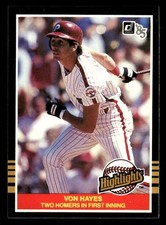 1985 Donruss Highlights #16 Von Hayes TWO HOMERS IN FIRST INNING [NM] [Base Set]