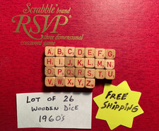 RSVP Wooden Cubes / Dice LOT OF 26  Free Shipping