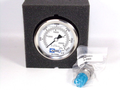 Ariel Compressor A-17256-A Pressure Gauge, 3000psi, Back Mount