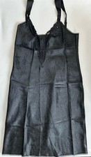 Vanity Fair Full Slip Vintage Black Sz 34 Polyester Lace Made in USA Floral Prin