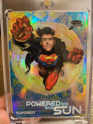 2025 Fleer Brilliants Superman Powered By The Sun Superboy Gold PS-4 SP 1:160 - Picture 2 of 3