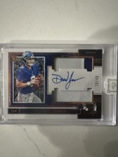2019 Panini One - Rookie Dual Patch Autographs Daniel Jones #39 Bronze /49