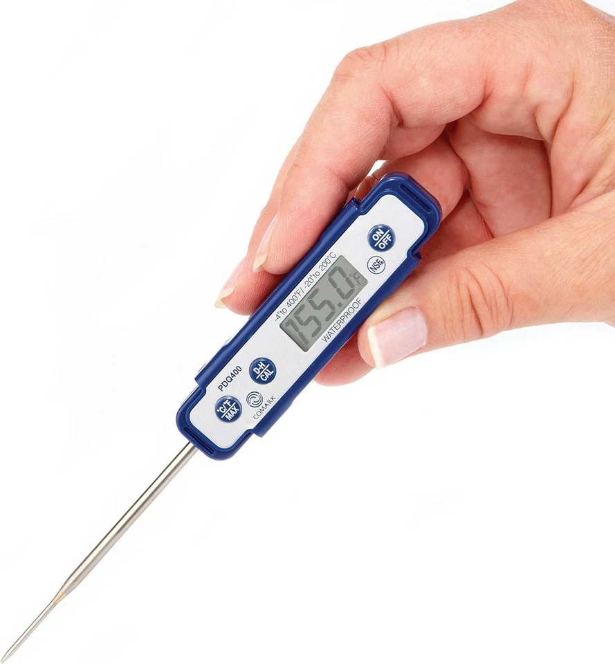 Comark Kitchen Cooking and Dishwasher Thermometer with Probe Cover, Blue, Range - Image 3 of 4