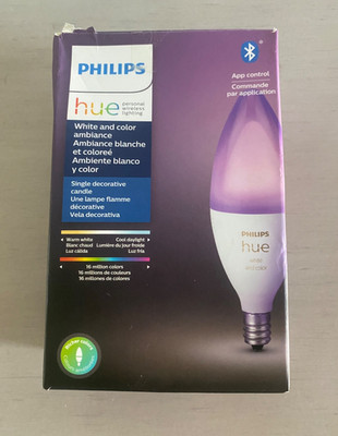 GENUINE Philips Hue E12 Bluetooth 50W Smart LED Bulb -  White and Color Ambiance