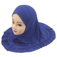 Kids 3-7Y Amira Shawl Wrap Hijab One Piece Instant Headscarf Khimar Prayer Stole