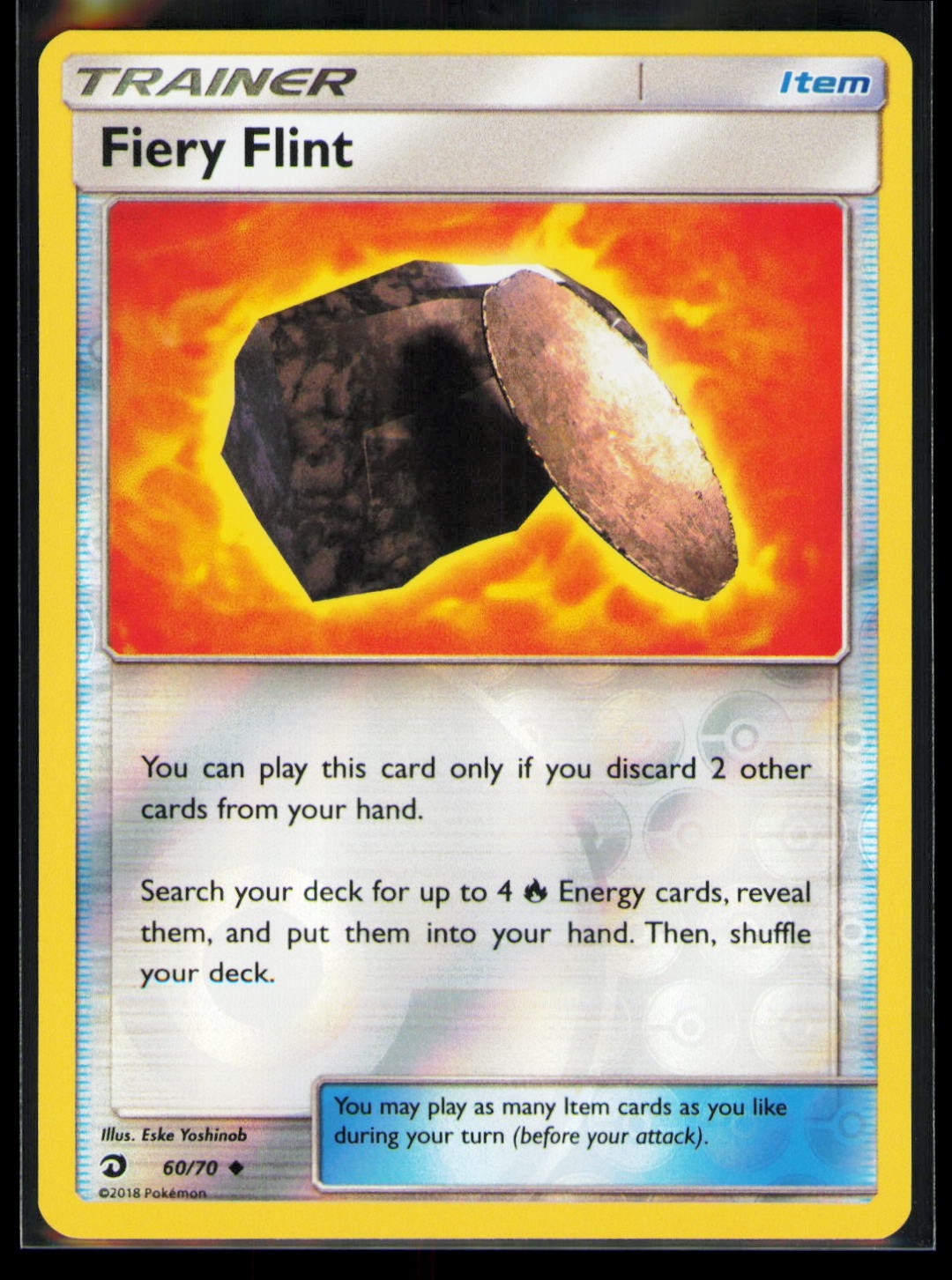 NM/M - Reverse Holo Fiery Flint - 60/70 DRM : Dragon Majesty