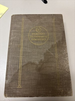 Webster s Dictionary of Synonyms 1951 1st Edition Hardcover Indexed Book No DJ