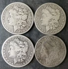 1878 S, 1879 S, 1882 S, and 1886 O $1 Morgan Silver Dollars