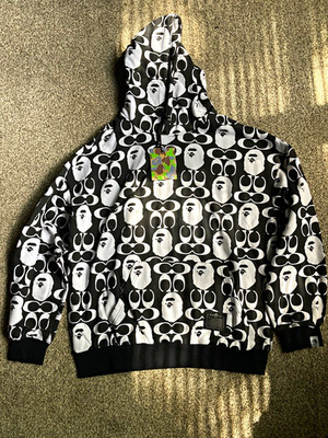 Bape x Coach Pullover Hoodie Size XL, Fast Shipping, USA