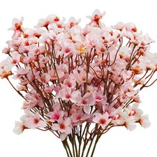 8Pcs Artificial Cherry Blossom Flowers, Silk Cherry Blossom Branches, Fake Pl...
