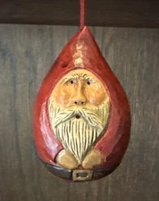 Kurt Adler Santa Christmas Ornament Folk Primitive Carved?