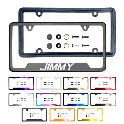 Lasergeätzt Anpassen Edelstahl Nummernschild Rahmen Metallkappen Fit-Jimmy - Bild 15 von 115