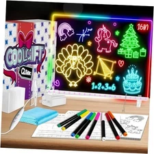 16" Led Drawing Board for Kids with 18 Tracing Pages - 4 Modes & 16 inch