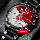 Boston Team Red Sox Baseball Classic Black Stainless Steel Watch