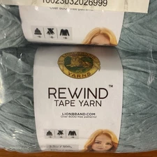 Lion Brand Rewind Tape Yarn Marbles Lot Of 3