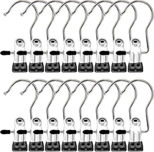 Boot Hangers Clips, 16 Pack Laundry Hooks Hanging Clips 16 PACK, Black 