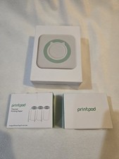 Printpod Mini Thermal Pocket Printer with 6 Rolls of Thermal Paper - Green/White
