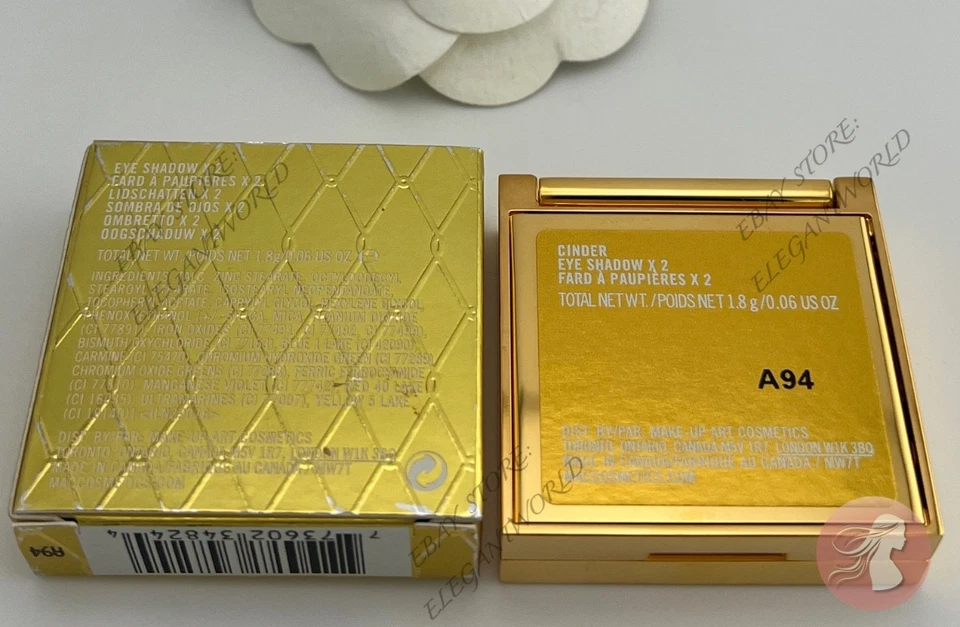 MAC Eye shadow X 2 - CINDER Limited Edition NIB 100% AUTHENTIC RARE!! - Image 4 of 4