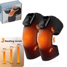 Cordless Knee Massager for Pain Relief with 3 Vibration Modes, 3 Heating Levels