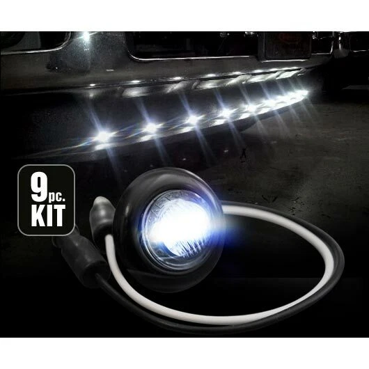 Recon 烟雾镜头白色 LED 气坝灯套件适用于通用配件 * 9 件套 * — 第 2/4 张图片