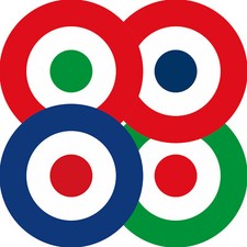 2 Aufkleber Set Target Mod 20cm Sticker Symbol Zeichen der Mods Logo