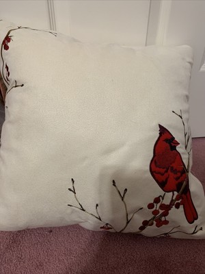 red bird pillow