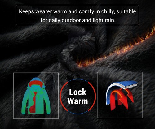 Wantdo Herren wasserdichte Winterjacke warm Wintermantel Jacke Skijacke Kapuze - Bild 51 von 162