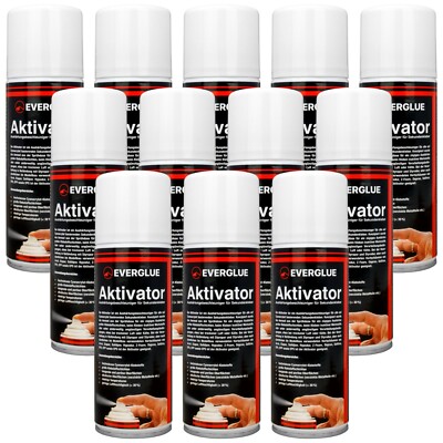 12x Aktivator Spray 200ml für Sekundenkleber, schnelles Aushärten kein Ausblühen