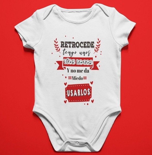 Body bebé TÍOS LOCOS. Varios colores, manga larga o corta. Ropa de bebés