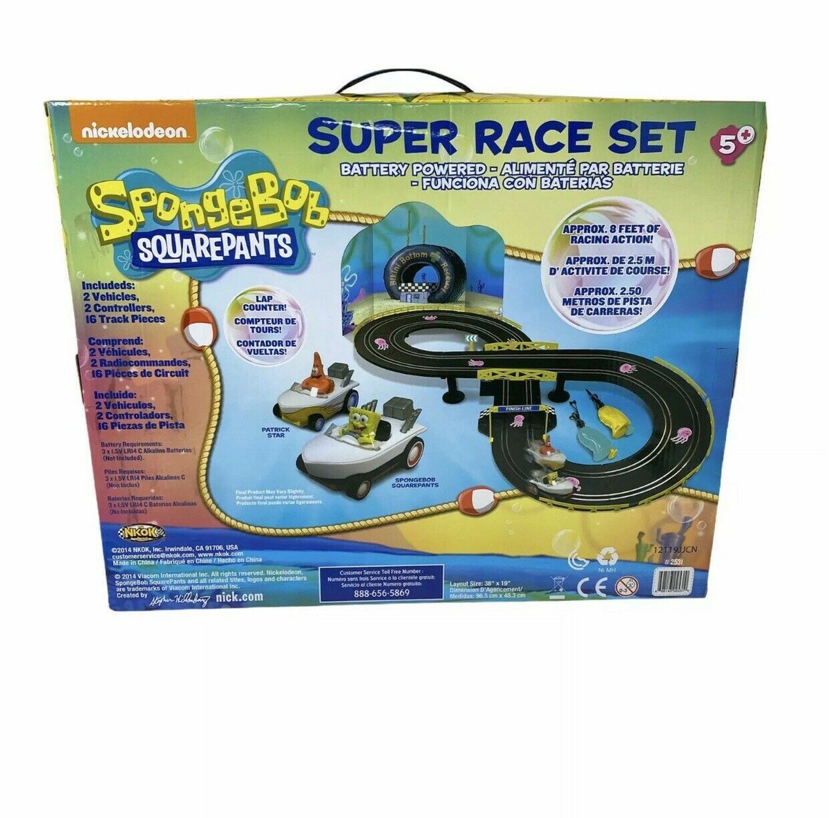 スポンジボブ Hot Rod Boat Slot Car Race Set SpongeBob Hot Rod Boat Slot Car Race - YouTube