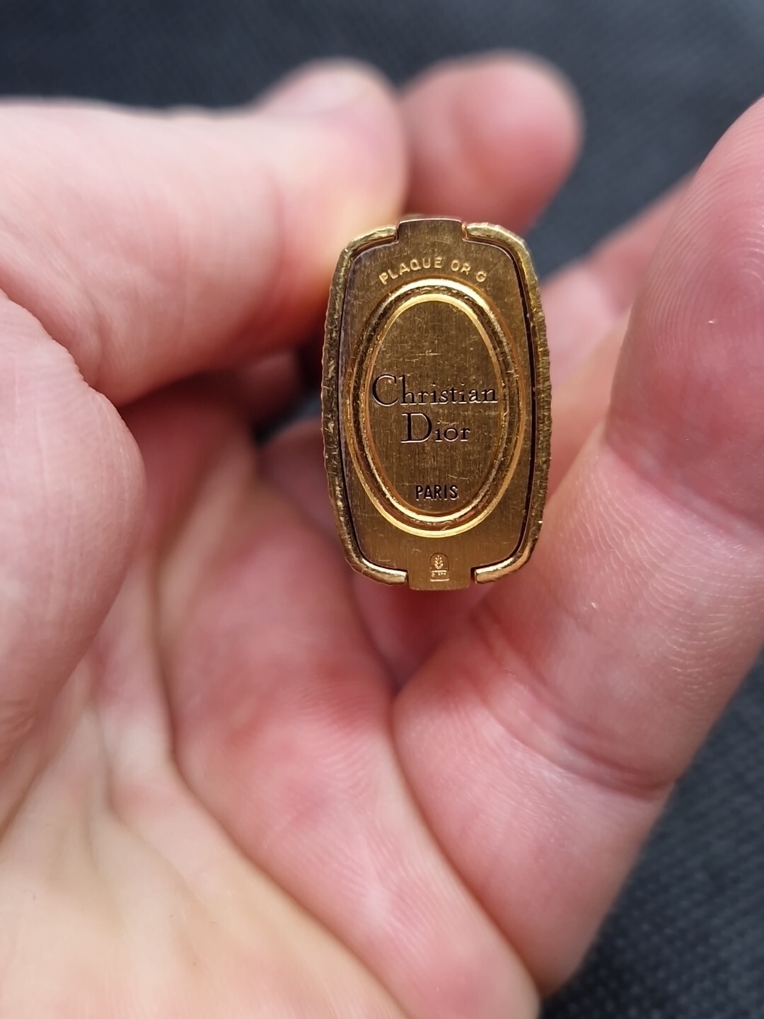 Vintage Christian Dior Gold Plated Cigarette Lighter Deco Style Unique