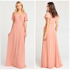 NWT Show Me Your Mumu Noelle Flutter Wrap Dress Rustic Mauve Crisp XXL MSRP $198