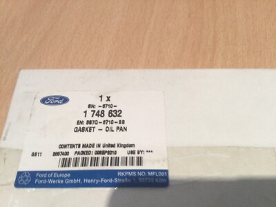 Genuine Ford TRANSIT Oil Sump Pan Gasket 1748632 for sale online  