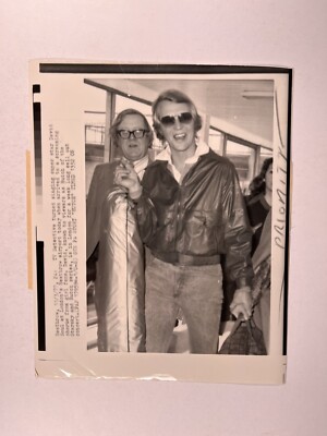 David Soul Foto Starsky & Hutch Original Schwarz und Weiß Promo Heathrow 1977