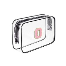 Clear Toiletry Bag,Portable Travel Toiletry Bag,Chenille Letter Cosmetic Bag ...