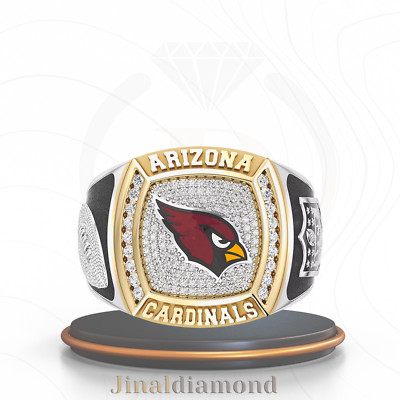 Arizona Cardinals 1/2 CT Diamond Two-Tone Yellow Gold & Silver Championship Ring