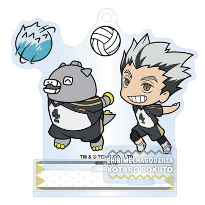 Haikyuu!! x Chibi Godzilla acrylic stand Keychain Bokuto/Chibi